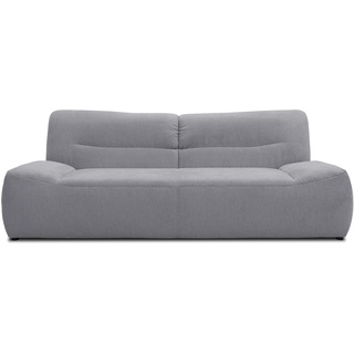 DOMO. Collection Boho Sofa, 3 Sitzer im Boho-Style, 3er Sofa, Couch, Bigsofa in dunkelgrau