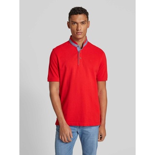 Poloshirt mit Stehkragen, Rot, XL