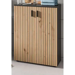 inn.furn Badkommode 60 x 81 x 30 cm Grau/Eiche