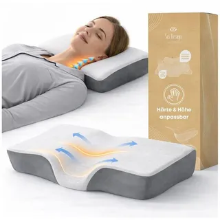 SEI Design Nackenstützkissen Sei Design orthopädisches Nackenstützkissen VISCO AIR, Viscoelastisch, Füllung: Memory Schaum, Bezug: Thermoregulierender Bezug, Seitenschläfer, Rückenschläfer, Bauchschläfer, Visco Elastik Schaum, Ergonomische Kontur, beidseitig nutzbar, Stützzonen weiß 40 cm x 60 cm x 12 cm