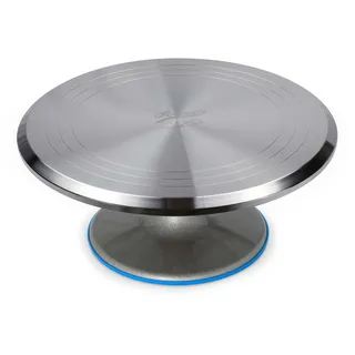 Ateco Drehbarer Kuchen-Dekorationsständer aus Aluminium, 30,5 cm rund
