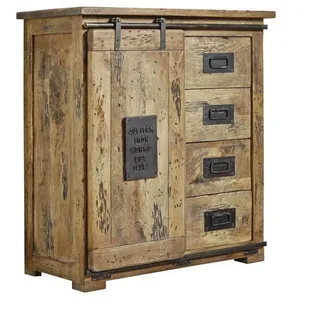 Massivmoebel24 Kommode 90 x 45 x 100 cm Beige