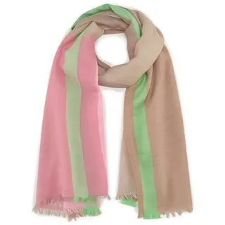 Codello Modeschal Codello Damen Jacquard Schal im Colour-Blocking Design, Hochwertige Web-Qualität beige