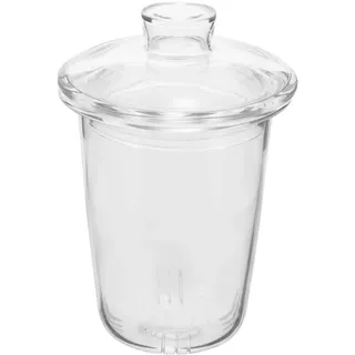 Teesieb aus Glas für Losen Tee, Leicht und Spülmaschinenfest | Transparentes Glas, Leicht zu Verwenden, Formstabil, als Geschenk Geeignet, Passend für Teekannen und Teeaufguss