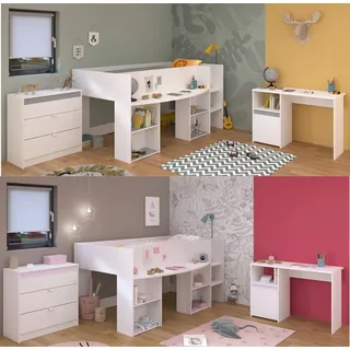 Parisot Kinderzimmer Pirouette 15 weiß / grau / rosa