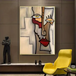 HOLEILUCK 1 Stück Picasso klassische Leinwandgemälde Wandkunst Poster und Drucke abstrakte berühmte Wandkunst Bilder Home Decor 50 x 70 cm/20 x 28 Zoll ungerahmt