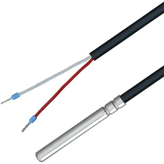iOVEO 035HP05202 - NTC 10kOhm Temperaturfühler mit PVC-Leitung bis 105°C, Temperatursensor, Fühler, Heizung, NTC, 2 Meter