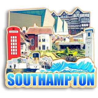 Quwsne Kühlschrankmagnet, Southampton, Großbritannien, Kühlschrankmagnet, Stadt, Reise, Souvenirs, Touristengeschenke, 3D, klassische Sehenswürdigkeiten, handgefertigt, Handwerk, Heimdekoration – 1336