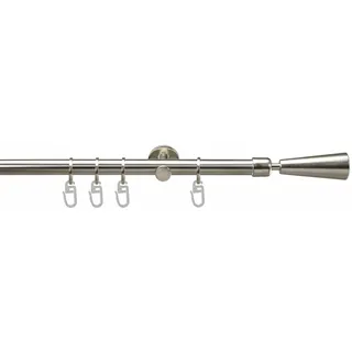 LIEDECO Gardinenstange LIEDECO "Bergamo" Gr. 1, silber (edelstahlfarben), L:120cm Ø:16mm, Metall, Gardinenstangen