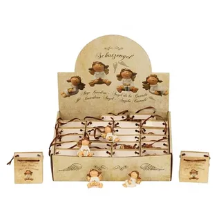 Geschenkestadl Engelfigur 24er Display „Schutzengel“ – süße Engel-Figuren in Geschenktütchen (24 St)