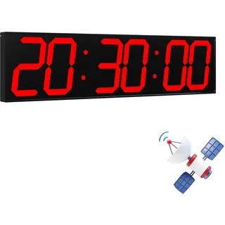 CHKOSDA XXL Große LED Digitale Wanduhr 70cm mit GPS Zeitsynchronisation