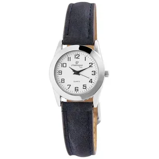 classique Quarzuhr 1900216 Classique Damenuhr mit XXL-Band aus Lederimitat, schwarz