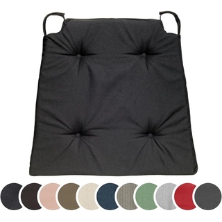 sleepling Stuhlkissen Sitzkissen, für Indoor und Outdoor, mit Klettverschluss, langlebig und abriebfest schwarz