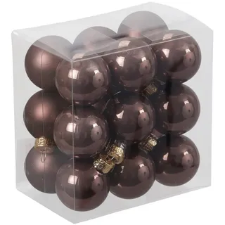 Annastore Weihnachtsbaumkugel Kleine Baumkugeln aus Glas Ø 2 cm/3 cm - Christbaumkugeln, Baumschmuck, Christbaumschmuck braun Ø 3.0 cm