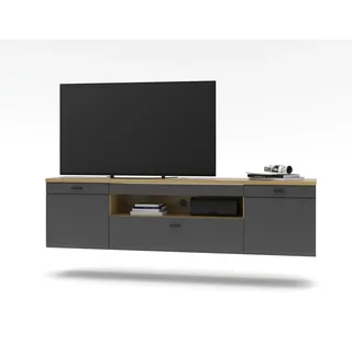 Lowboard HARPER WILLIAMS (BHT 200x53x40 cm) - grau - BHT 200x53x40 cm