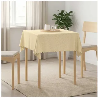 vidaXL Tischdecke Quadratisch 110 x 110 cm Cremeweiß