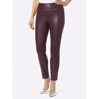 Witt Jerseyhose Lederimitat-Leggings komfortabel rot 54