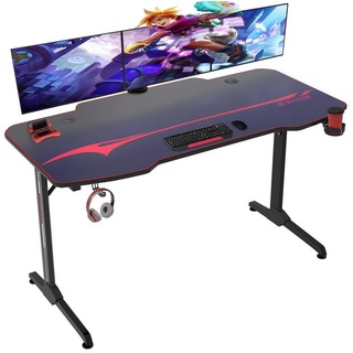 HOMALL Gamingtisch »140 cm Computer Schreibtisch Gamer Tisch« schwarz