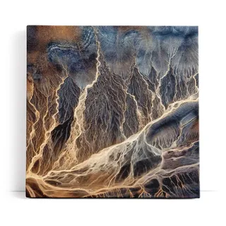 möbel-direkt.de Leinwandbild Fotografie der Wüsten Afrikas aus der Luft Abstrakt Kunstvoll