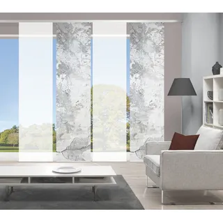 VISION S Schiebegardine VISION S "RAGUL 4er SET" Gr. 1, grau, B:60cm H:260cm, Polyester, Gardinen, Schiebevorhang Digidruck 4er Set RAGUL