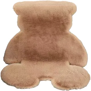 Niedlicher, Weicher, Bärenförmiger Schlafzimmerteppich Für Kinder Und Jugendliche, Flauschig Und Warm, Ideal Für Wohnzimmer Oder Mädchenzimmer, Maße 45x60 Cm, Farbe Khaki.