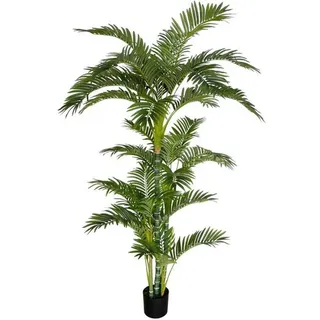 Seidenblumen Roß Arekapalme Deluxe 190cm DA Kunstpalme, Dekobaum Kunstpflanzen künstliche Palme Pflanzen Kunstpalmen, Home Deko künstliche Pflanze, Deco Dekoration Wohnzimmer Büro Schlafzimmer