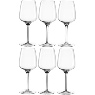 LEONARDO Weissweinglas Cesti 280 ml, 6 Stück, Schwarz/Transparent, Weingläser, Transparent, Schwarz
