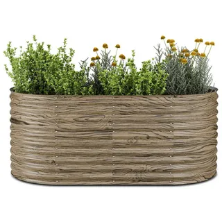 blumfeldt Hochbeet High Grow (Set, Set), Pflanzkübel Outdoor Balkon außen groß Stahl Garten braun