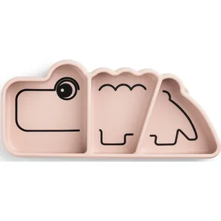 Croco Teller mit Saugnapf rosa