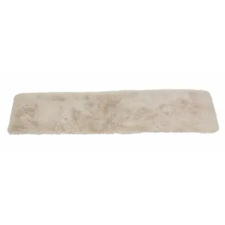 Home-trends24.de Tischläufer Creme Fell Kunstfell Tischdeko Tischdecke Deko Weihnachten weiß