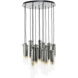 Pendelleuchte BRILLIANT "Glasini" Lampen Gr. Ø 52,00 cm, schwarz (schwarz matt, rauchglas) Pendelleuchten und Hängeleuchten