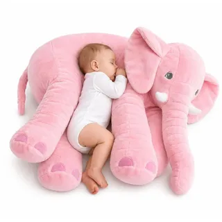 Gustaw Groß Elefant (Rosa, 70cm) - Plüsch Kuscheltier, Plüschelefant - XXL Elephant Tier, Weiche und Kuschelige Stofftiere, Plüschtier Kinder, ...