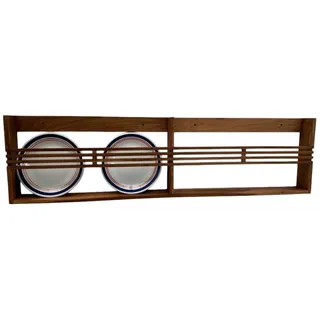 Main Möbel Hängeregal Wandregal 120x32cm "Linea" Teakholz massiv natur braun