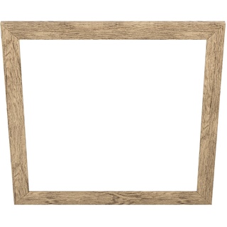 EGLO Deko-Rahmen aus Holz, Zubehör für LED Panel Salobrena 60 x 60 cm, quadratischer Holz-Rahmen in Hell-Braun geflammt