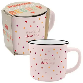 Sheepworld Tasse XL Tasse Tee- Kaffeetasse Kaffeebecher 55cl Geschenk Sheepworld DEIN, Porzellan rosa