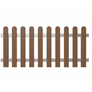 Elephant Classic-Vorgartenzaun braun WPC abgerundet 180x100cm braun