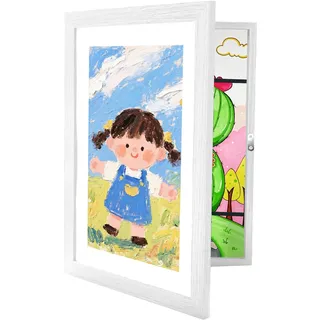 Relaxdays Bilderrahmen Kinder A4 Weiß 1 St.