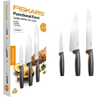 Fiskars Functional Form Messerset 3-tlg. 3 cm Schwarz/Weiß