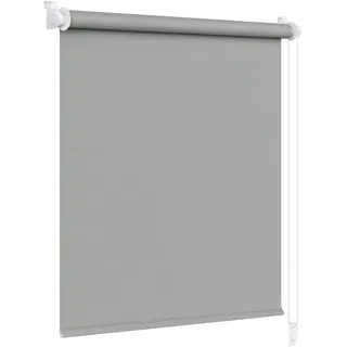 Victoria M. Klemmfix Verdunkelungsrollo ohne Bohren Rollo Seitenzugrollo Verdunkelung für Fenster und Türen, 105 x 150 cm, Grau