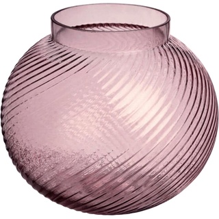 6x Sandra Rich, Vase, Glasvase/Windlicht Spiral rose (6 x, Ø 13 cm)