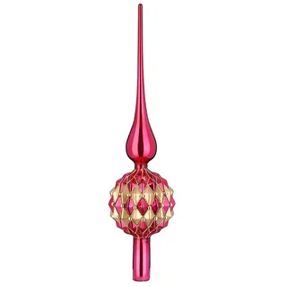inges magic & goodz Inges Magic - Goodz Christbaumspitze Glas 31cm mit Ornamenten - Gentle Pink