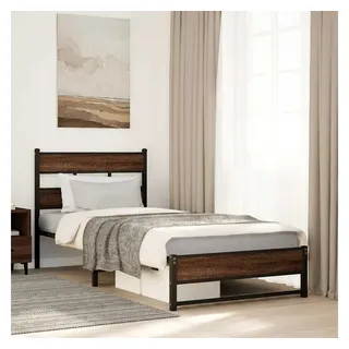 vidaXL Metallbett 100 x 200 cm Braun