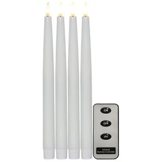 Star Trading LED-Wachskerzen Flamme lang, 4er Set