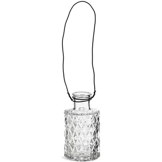 Vase zum Hängen Glas ca.D5xH9cm, klar