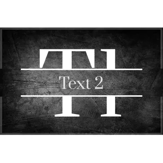 Manutextur Fußmatte mit Namen - Motiv Name 1 - viele Familien-Motive - Schmutzfangmatte personalisiert - Größe 50x80 cm - persönliches & individuelles Geschenk