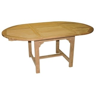 Lex Premium Teak Ausziehtisch oval Tisch Gartentisch Teakmöbel ausziehbar 180 cm