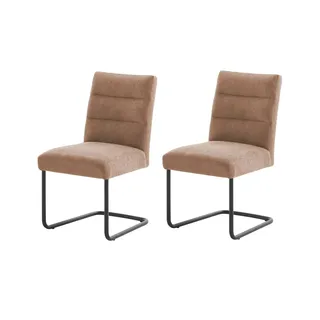 Woodford Schwingstuhl im 2er Set Tabby ¦ braun ¦ Maße (cm): B: 50 H: 91 T: 49.0