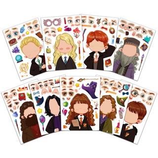 Harry themed Potter Kinder Aufkleber -27 Blätter, Make DIY verschiedene Zeichen erstellen, geeignet für Geburtstagsparty Dekorationen Kinder Geschenke