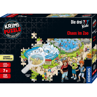 Krimi Puzzle - Chaos im Zoo - Die drei ???, 150 Teile