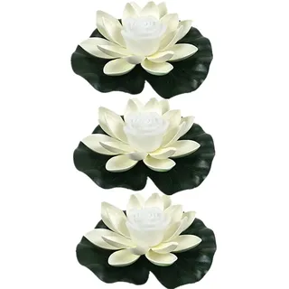 Solarleuchte 18cm LED Lotus Laterne Wasserlaterne Schwimmlaterne Solarlampen für außen Wasserdichte Garten Pool Licht Teichlicht Künstliche Seerose Licht für Garten Schwimmbad Brunnen Aquarien